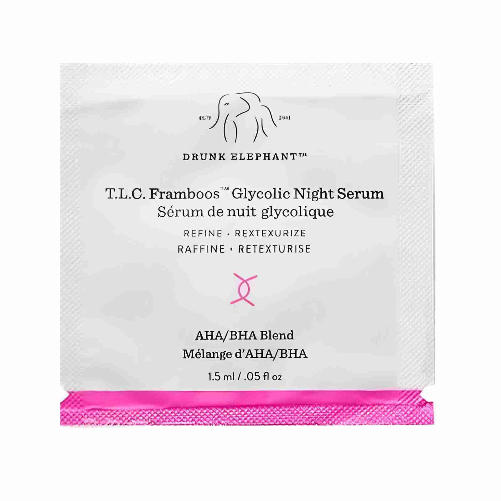 Drunk elephant tlc framboos glycolic night serum sample