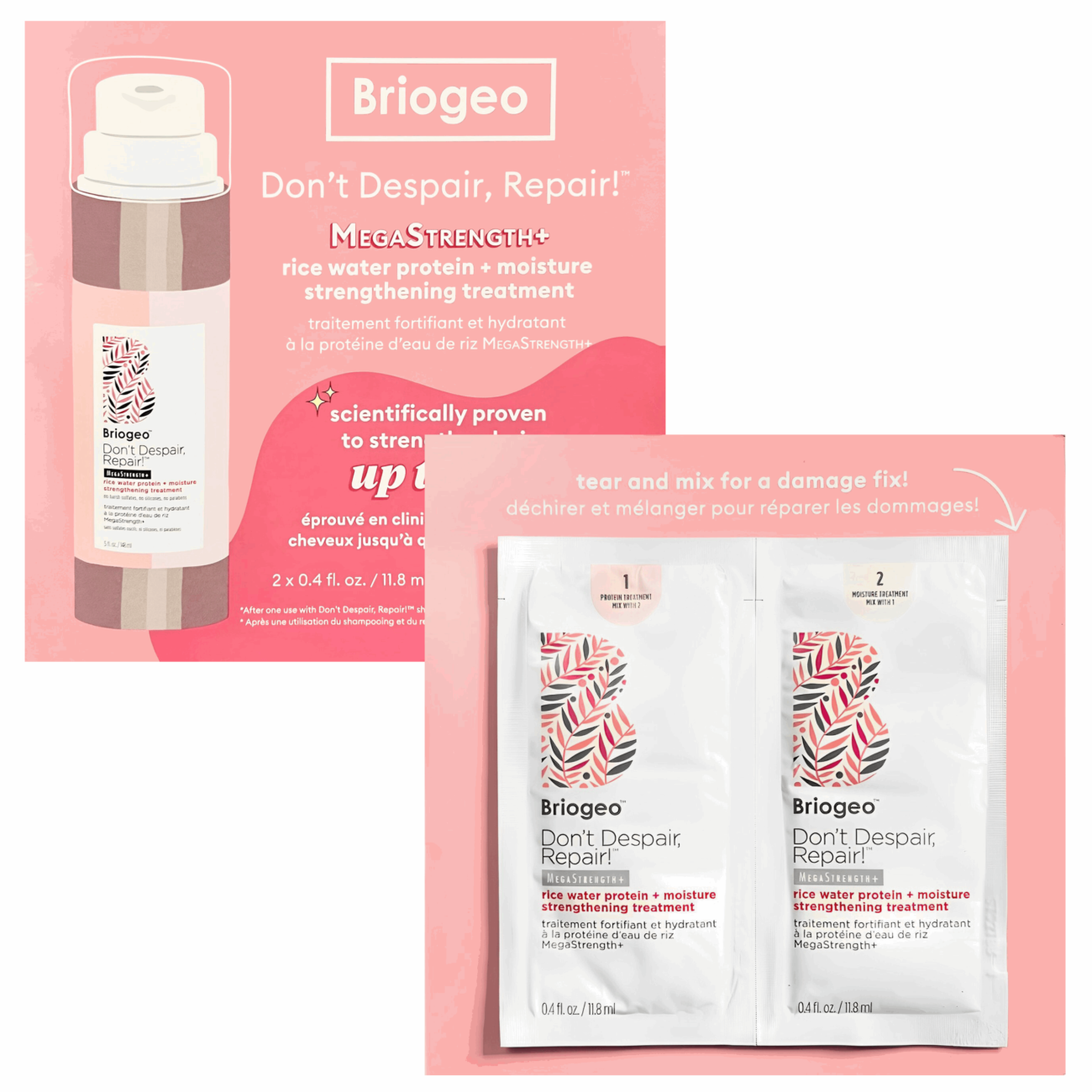 Don't Despair Repair Rice Water Protein + Moisture Strengthening Treatment Packette-Briogeo