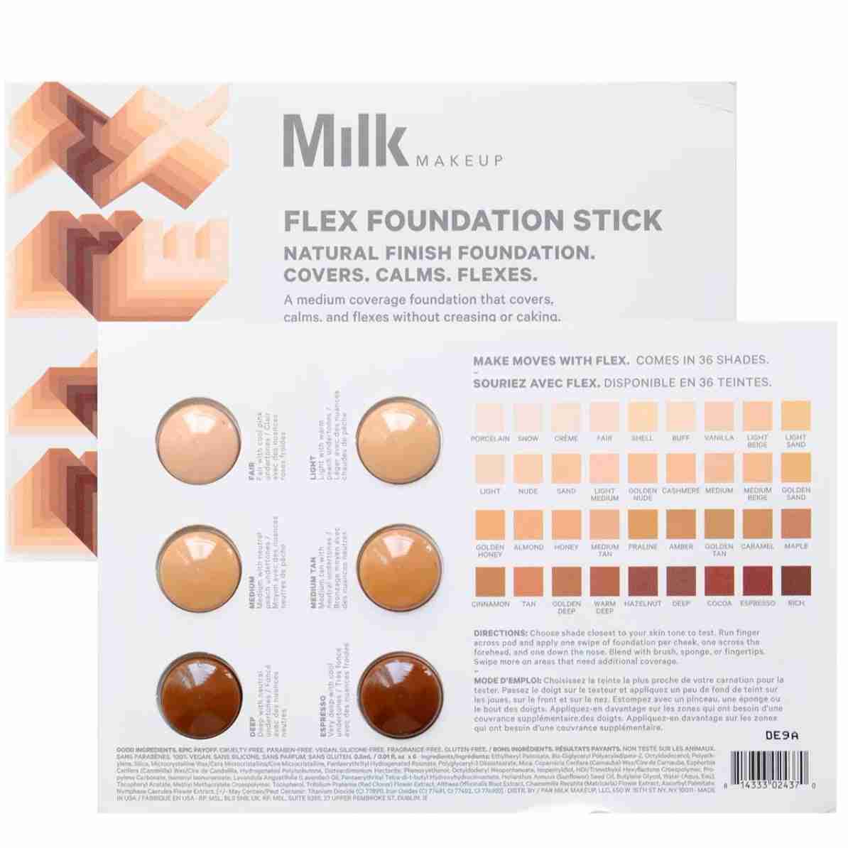 Milk makeup flex foundation stick sample