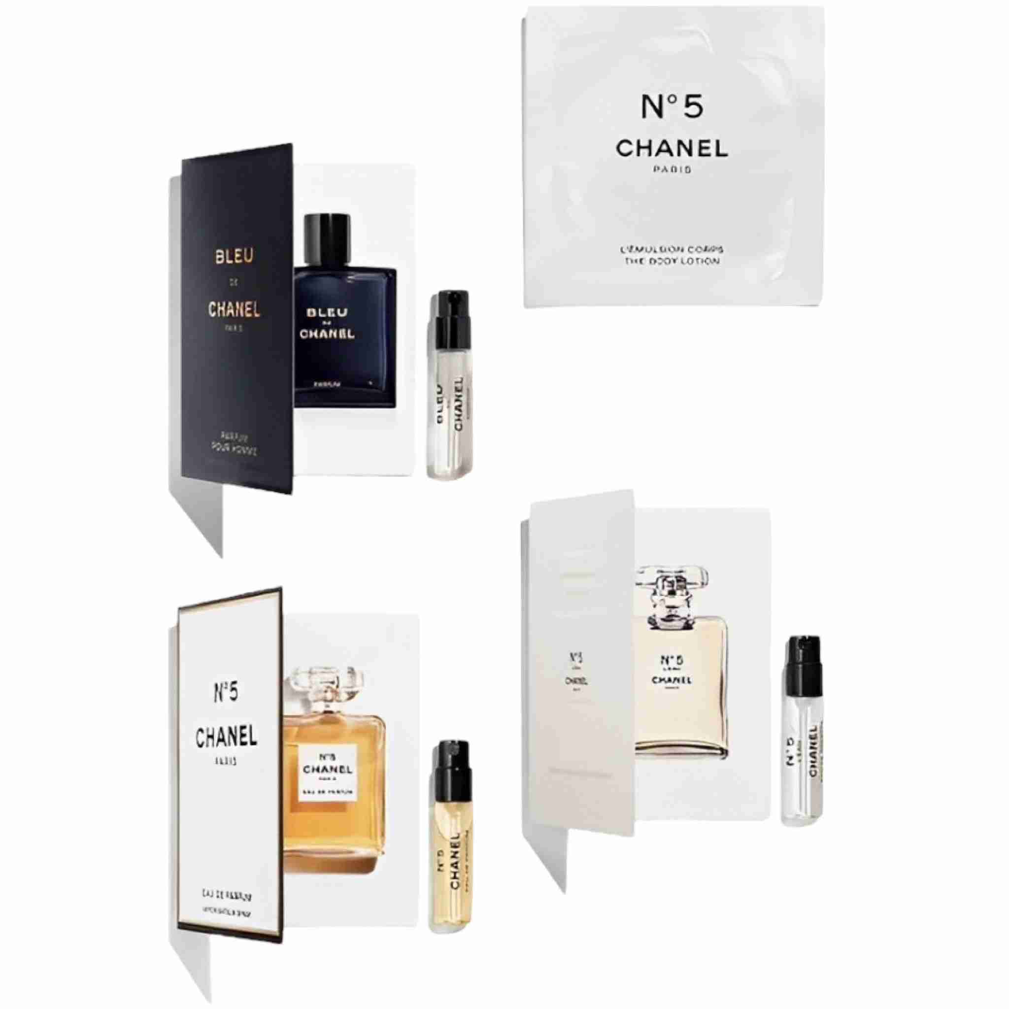 Chanel fragrance and shower gel sample kit