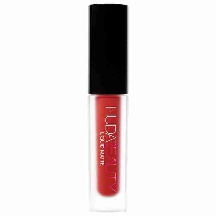 Huda beauty mini liquid matte lipstick in shade miss america