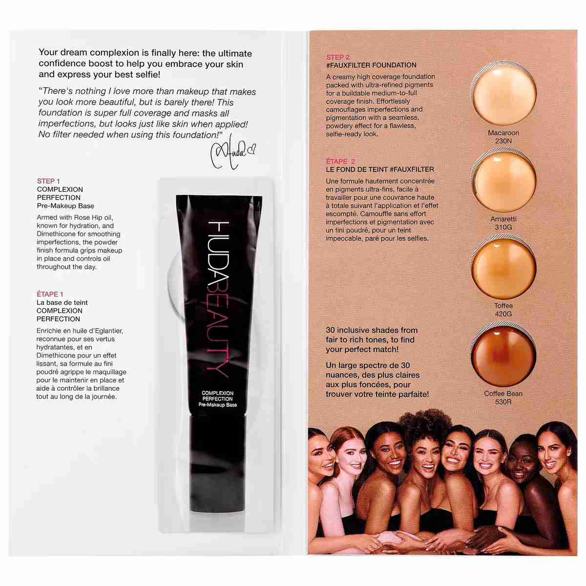 Huda beauty #fauxfilter foundation and makeup base sample