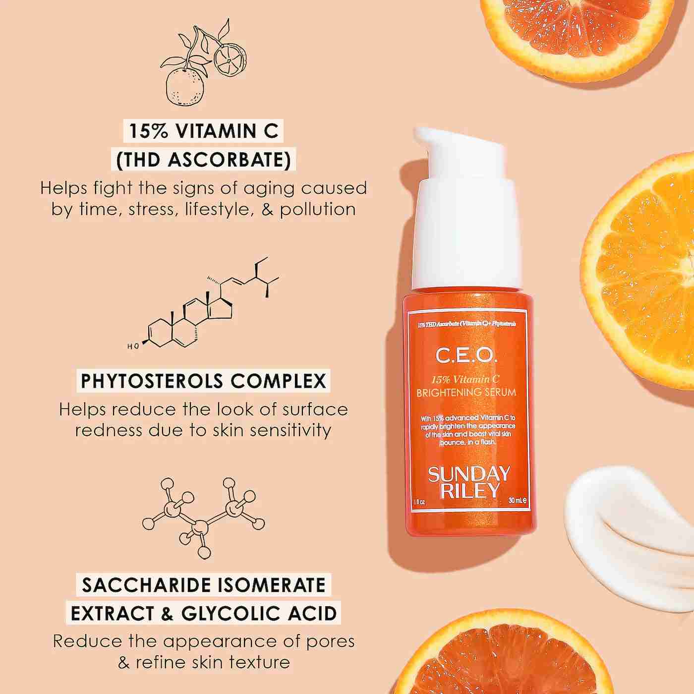 Sunday riley ceo 15% vitamin c brightening serum mini