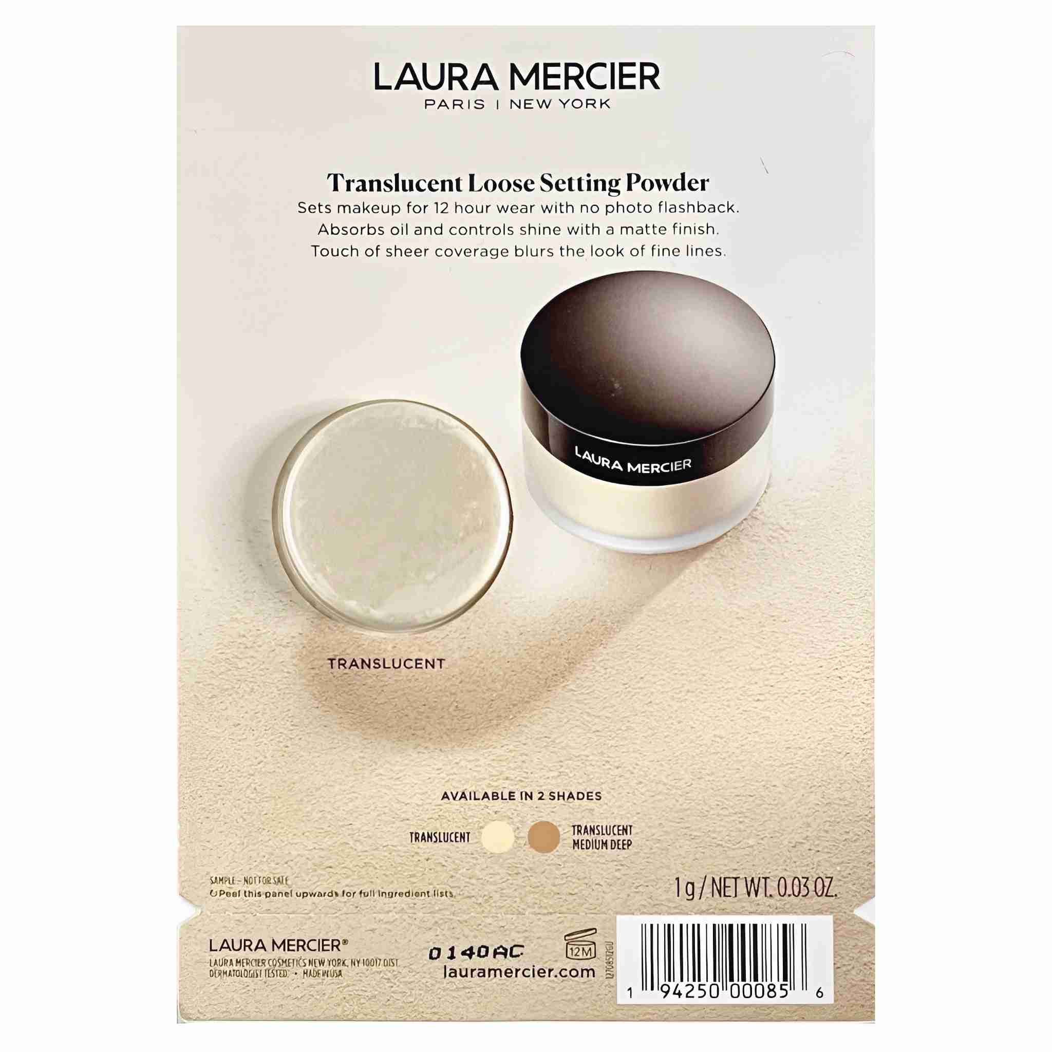 Laura mercier translucent loose setting powder sample duo