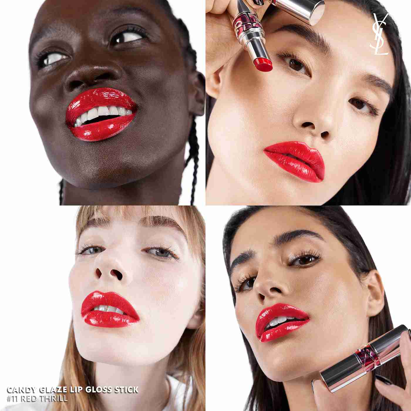 Yves saint laurent candy glaze lip gloss stick - 11 red thrill (mini 1g)