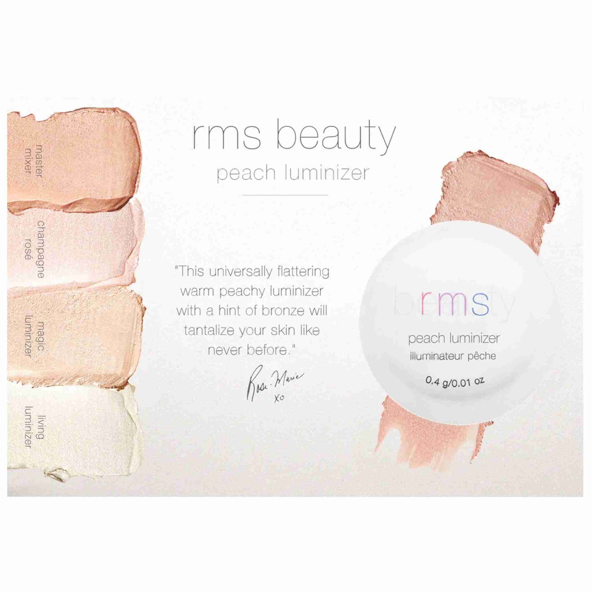 Rms beauty peach living luminizer highlighter sample