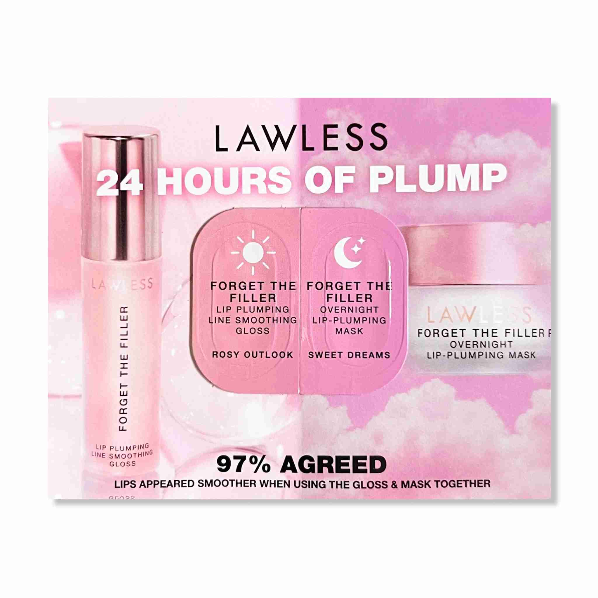 Lawless 24 - hour plump and smooth lip duo sample