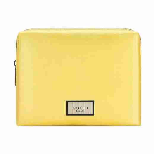 Gucci beauty satin makeup bag