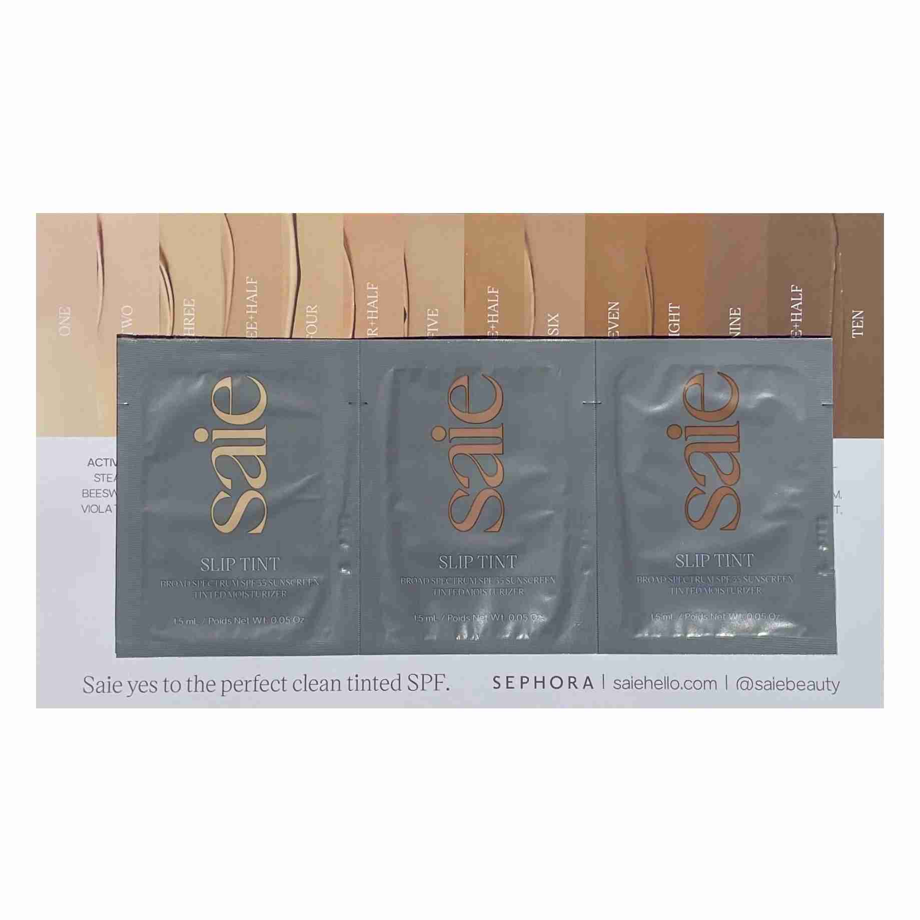 Saie slip tint dewy tinted moisturizer sample