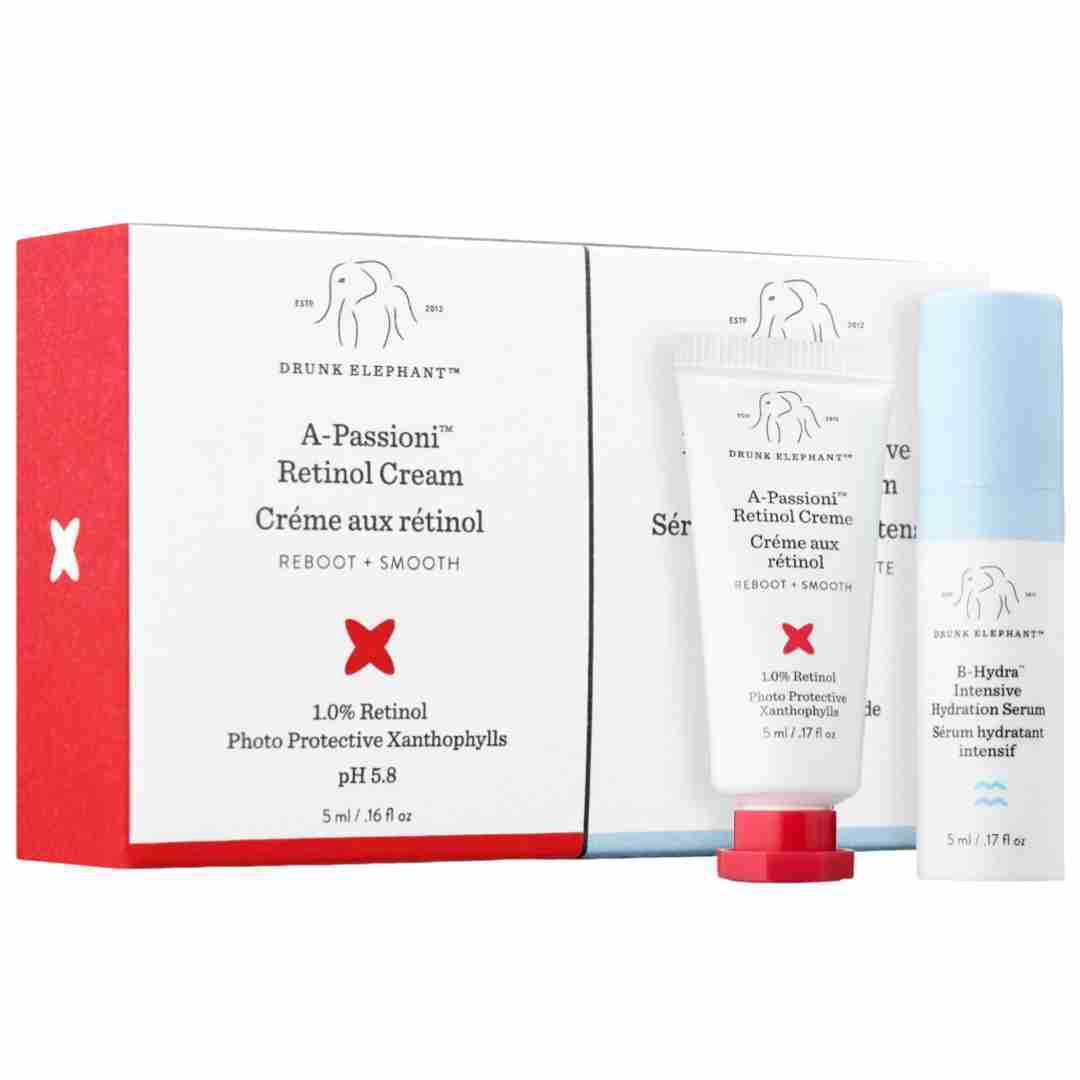 Drunk elephant a - passioni retinol and b - hydra hydration set