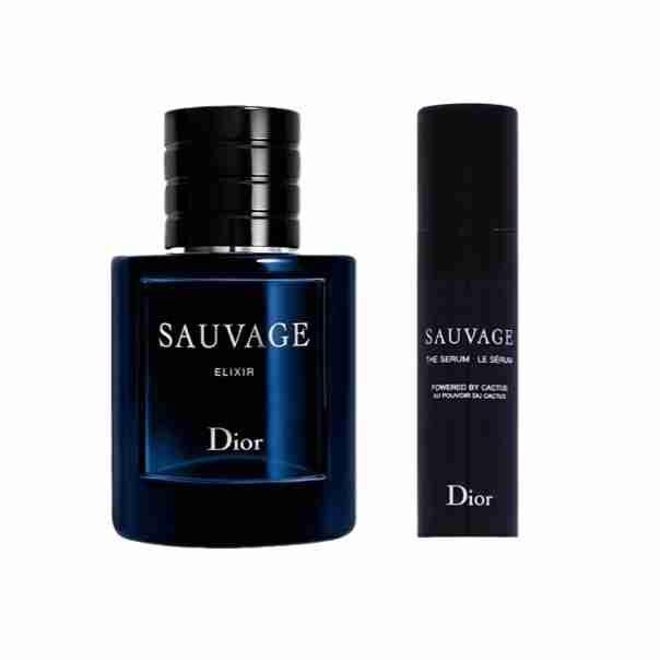 Dior sauvage elixir and serum mini duo set