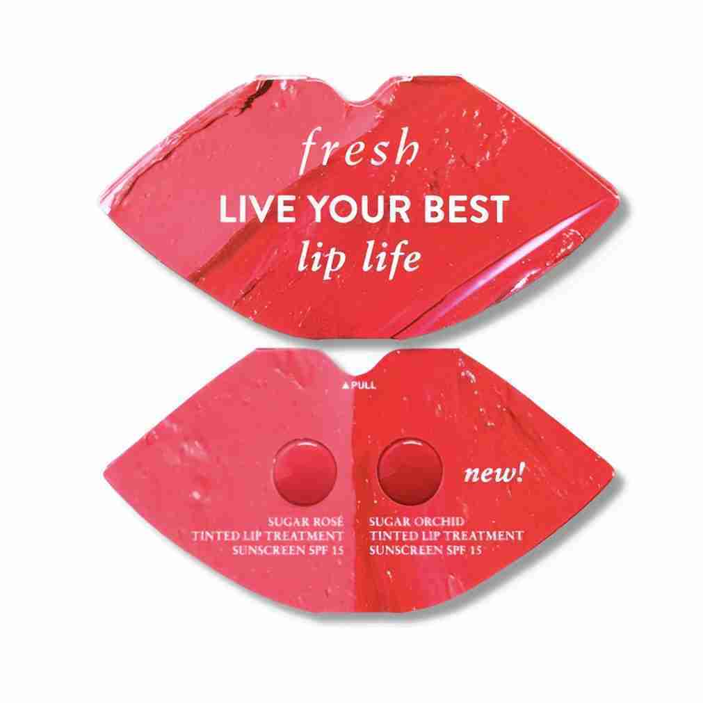 Fresh sugar tinted lip treatment duo sample - rosé and orchid