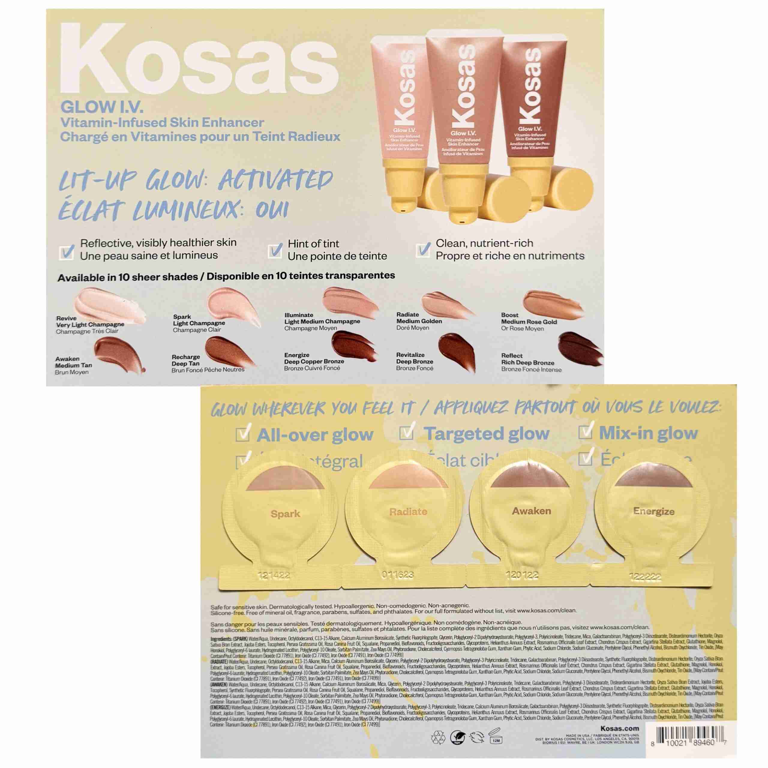 KOSAS Glow I.V. Vitamin-Infused Skin Enhancer Sample