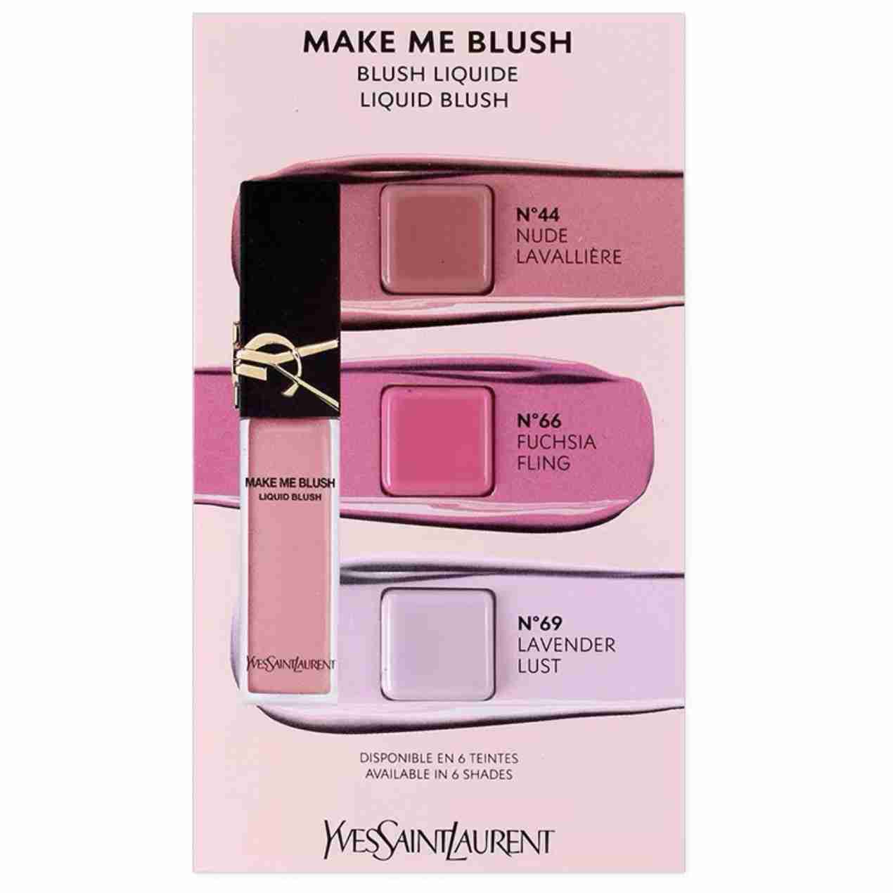 yves saint laurent make me blush liquid blush sample-3 shades