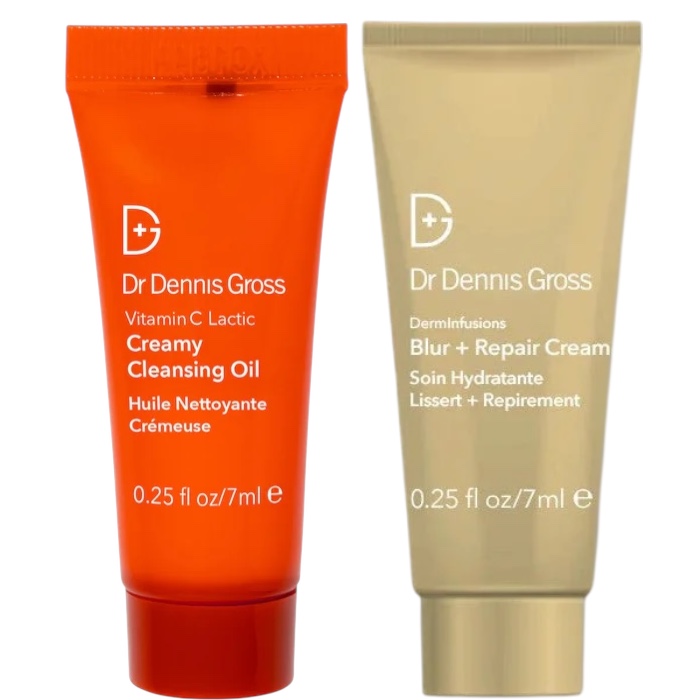 Dr Dennis Gross Vitamin C Cleansing Oil & Blur + Repair Cream Duo (2 x 7ml)