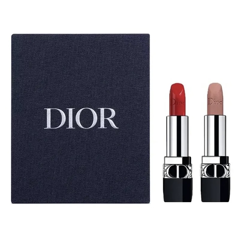 Dior Rouge Mini Lipstick Set - 999 Velvet & 100 Nude Look